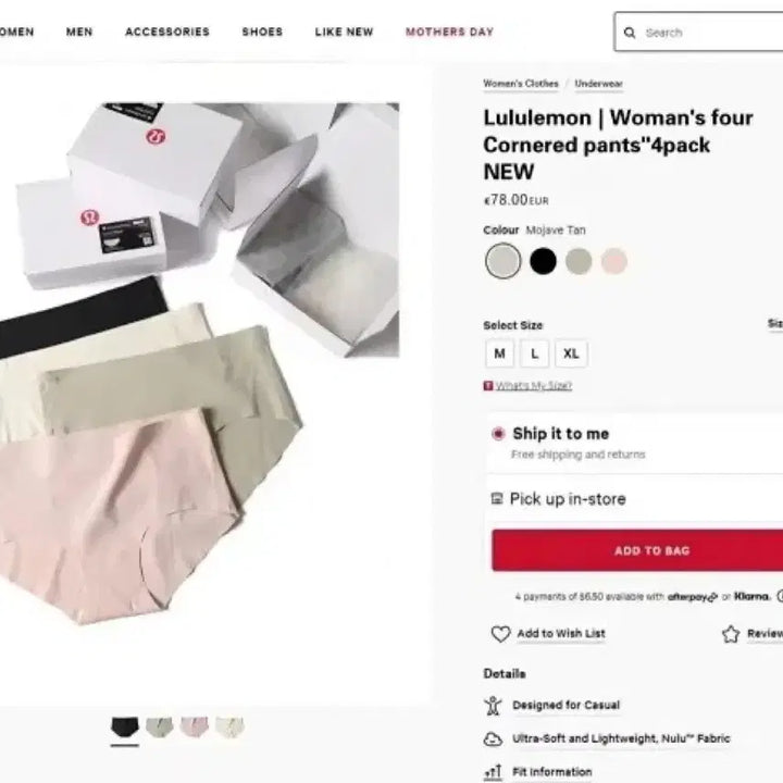 [BUNJANG] Lululemon InvisiWear Women&