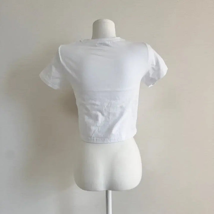 [BUNJANG] Cat Printing Short Sleeve Crop T-Shirt / 새상품) 캣 프린팅 반팔 크롭티