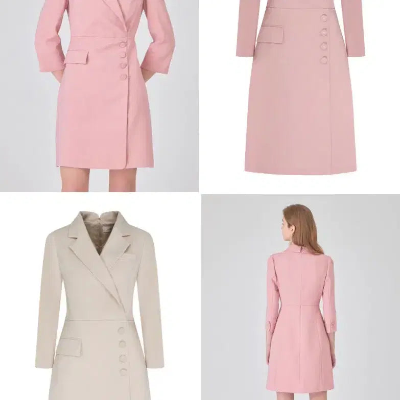 [BUNJANG] Line Beige Dress / 라인 여성 베이지 원피스 하객룩 졸업식