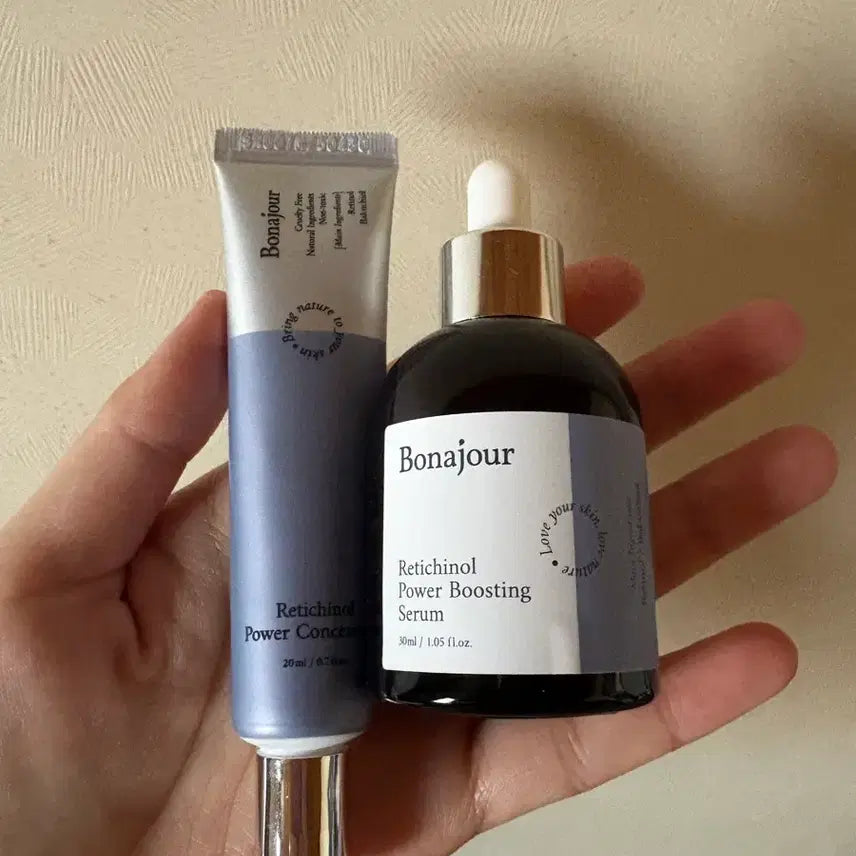 [BUNJANG] Bonajour Retinol Elasticity Cream & Boosting Serum Set / 보나쥬르 레티놀 탄력크림 20ml+ 레티치놀 파워 부스팅 세럼 30ml