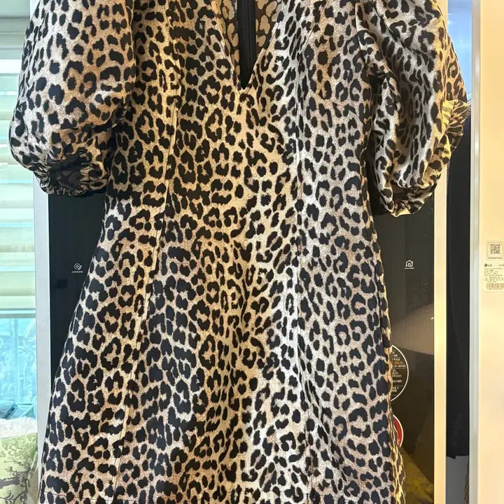 [BUNJANG] Ganni Leopard Puff Mini Dress / Ganni 가니 레오파드 퍼프 원피스