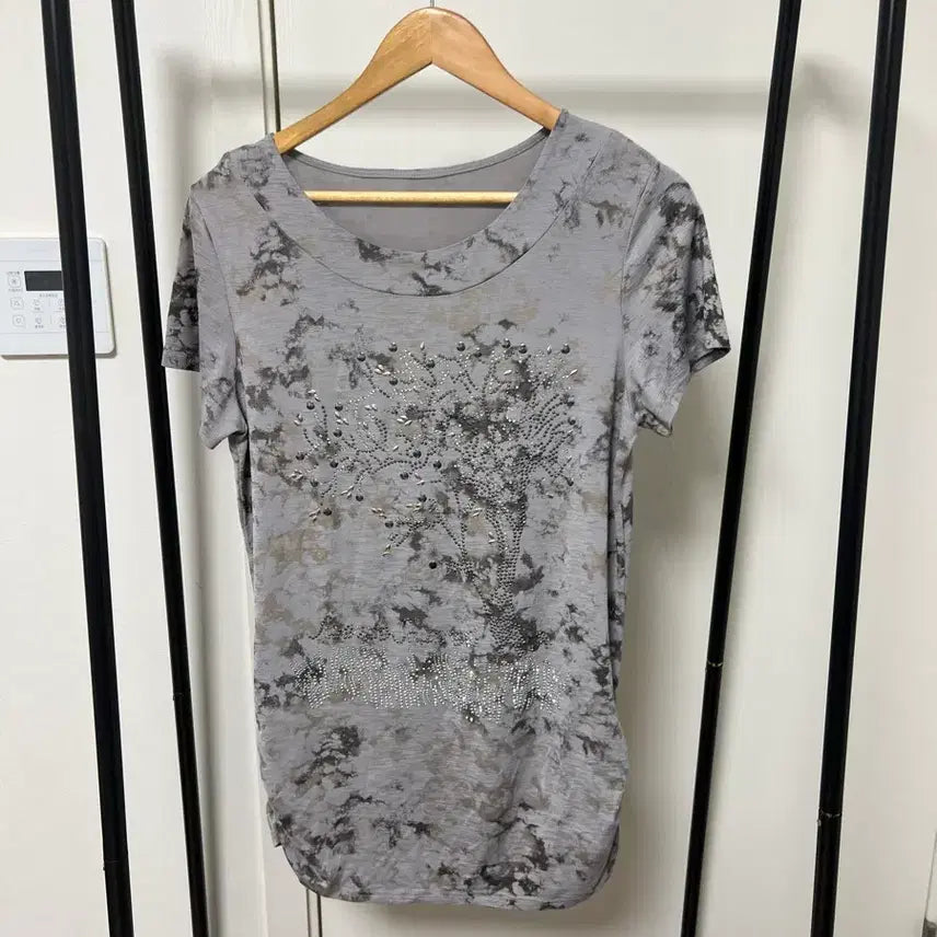 [BUNJANG] Gray Printed T-shirt / 회색 프린팅 반팔 티셔츠 907