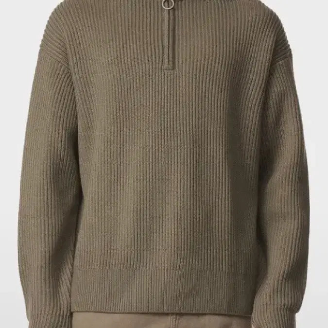 [BUNJANG] Studio Nicholson LYE Half Zip Knit Brown M / 스튜디오 니콜슨 / LYE 하프 집업니트 브라운 / M