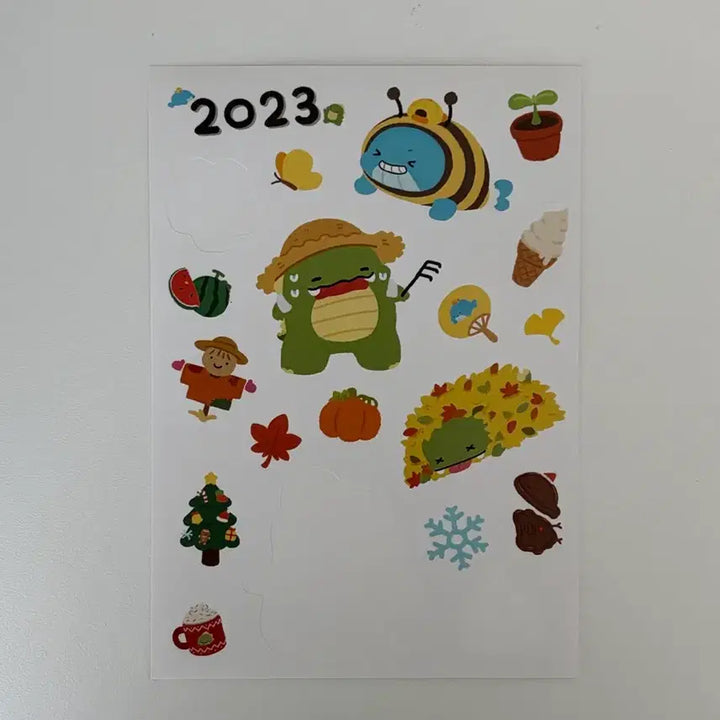 [BUNJANG] Sandbox Network Jjanddrel Dinosaur Sticker / [희귀] 2023  잠뜰 공룡 캘린더+스티커