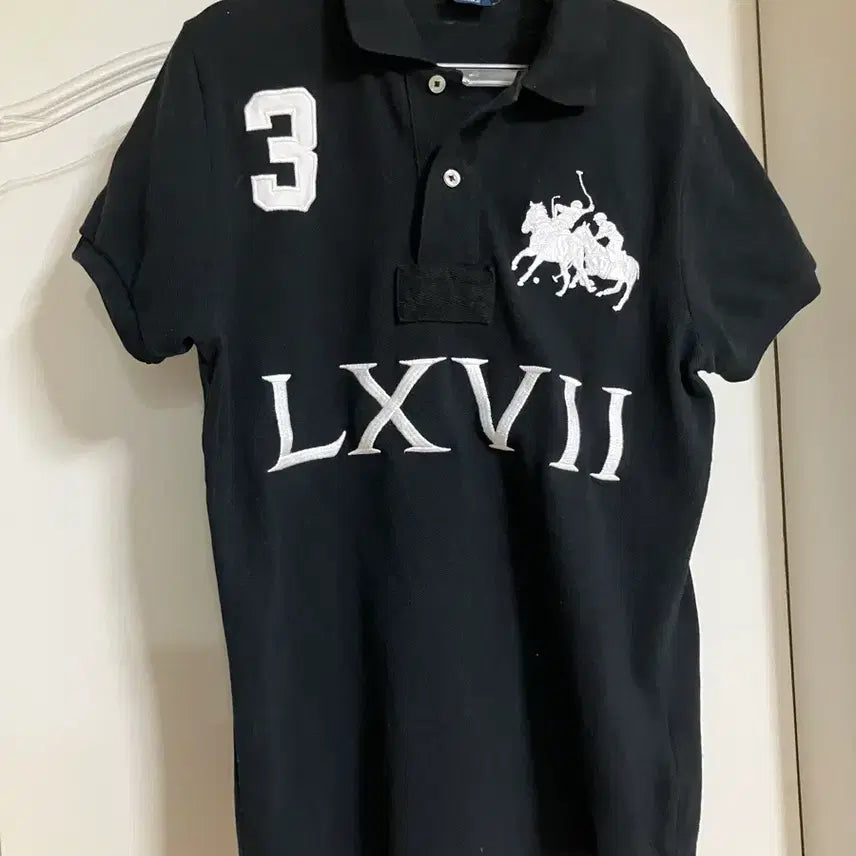 [BUNJANG] Ralph Lauren Black Short Sleeve Polo Shirt LXVII / 랄프로렌 블랙 반팔 카라티 LXVII