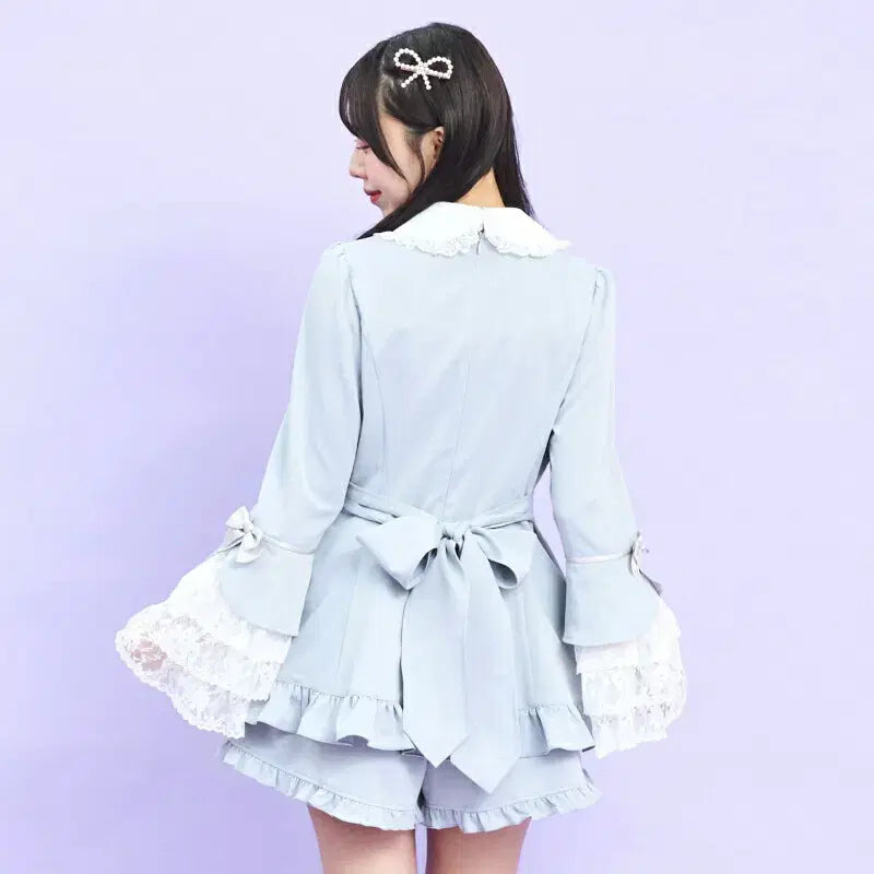 [BUNJANG] Secret Honey Tiered Bell Sleeve Set / 시크릿허니 티어드 벨 소매 셋업