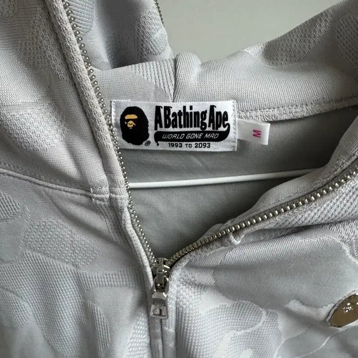 [BUNJANG] Bape Solid Camo Jacquard Hoodie Gray / 정품 베이프 솔리드 카모 자카드 후드집업 그레이 bape 히스테릭글래머