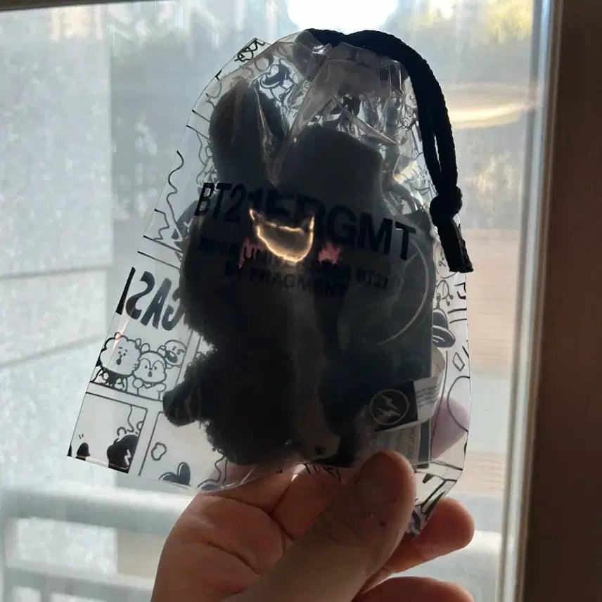 [BUNJANG] BTS BT21 FRAGMENT COOKY Plush Keychain Black / bts BT21 FRAGMENT 인형 키링 블랙 쿠키