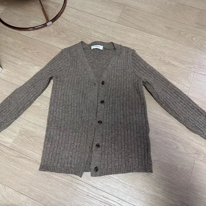 [BUNJANG] 8_CONCEPTS Ribbed Knit Cardigan Brown / 에잇콘셉트 골지 니트 가디건 브라운