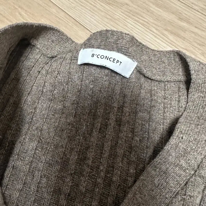 [BUNJANG] 8_CONCEPTS Ribbed Knit Cardigan Brown / 에잇콘셉트 골지 니트 가디건 브라운