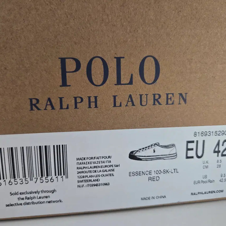 [BUNJANG] Polo Ralph Lauren Canvas Sneakers Red / 폴로 에센스 100 캔버스 캡토 스니커즈 레드
