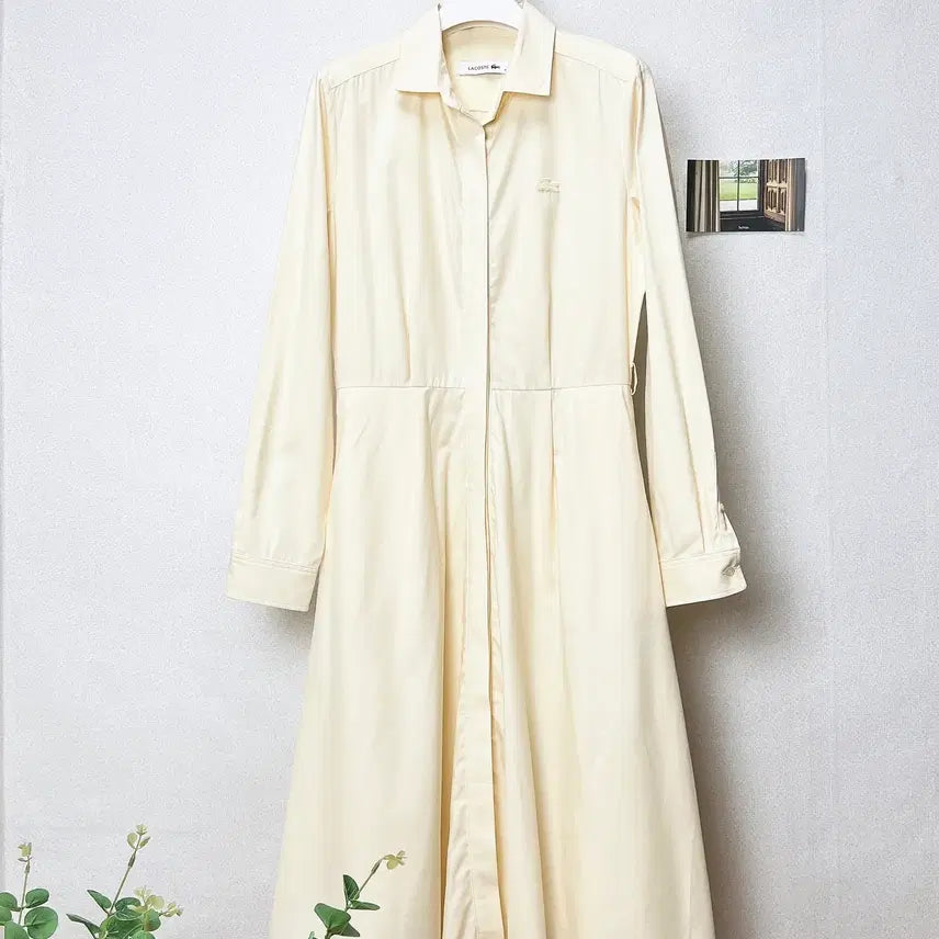 [BUNJANG] Lacoste Pleated Shirt Dress / 라코스테 플리츠 셔츠 원피스 36 95