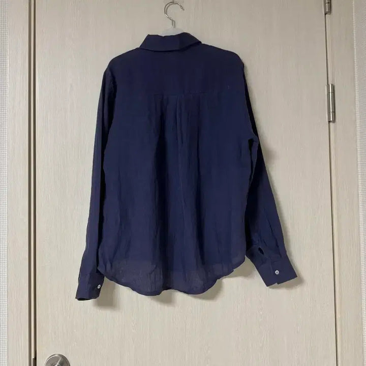 [BUNJANG] Vera Elle Premium Deep Navy Linen Shirt / 베라엘르 프리미엄 딥네이비 린넨 셔츠