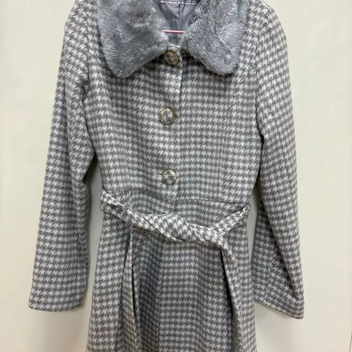 [BUNJANG] Vintage Check Fur Coat / 일본 빈티지 체크 퍼 코트