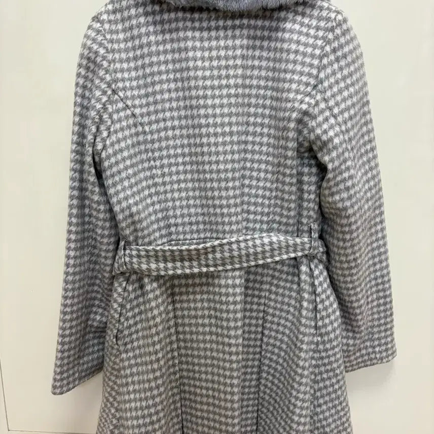 [BUNJANG] Vintage Check Fur Coat / 일본 빈티지 체크 퍼 코트