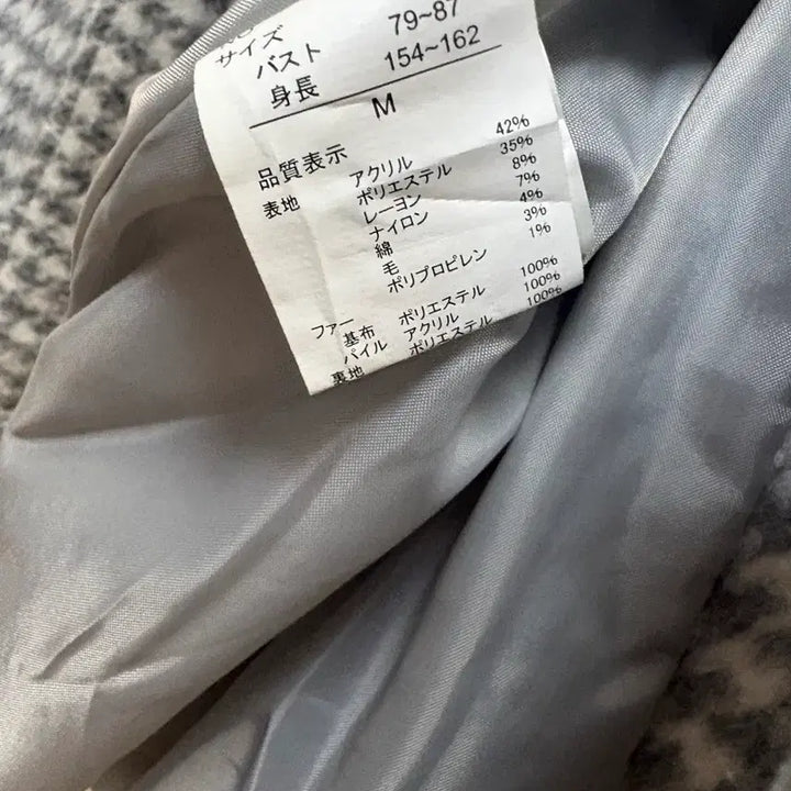 [BUNJANG] Vintage Check Fur Coat / 일본 빈티지 체크 퍼 코트