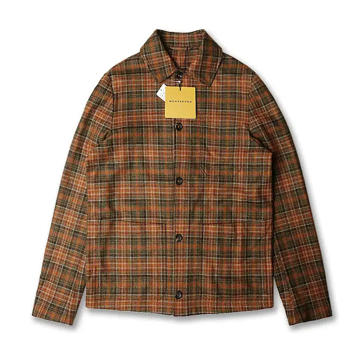 [BUNJANG] Montedoro Wool Cashmere Check Coverall Jacket / 48 몬테도로 [Montedoro] 울 캐시미어 체크 커버올 자켓