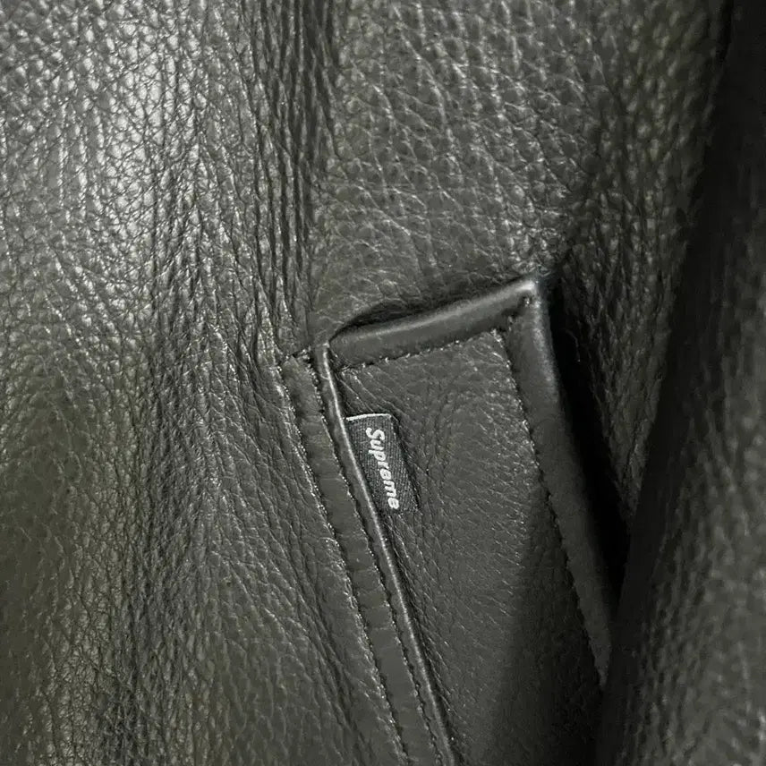 [BUNJANG] Supreme Leather Car Coat / 슈프림 쇼트 레더 카코트 XL