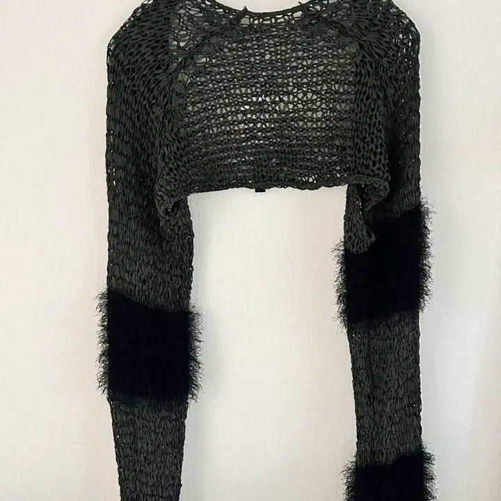 [BUNJANG] ASURA Bolero Cardigan Khaki &amp; Black / ASURA 아수라 볼레로 가디건 (새상품)