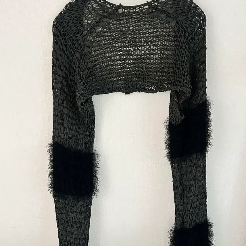 [BUNJANG] ASURA Bolero Cardigan Khaki &amp; Black / ASURA 아수라 볼레로 가디건 (새상품)