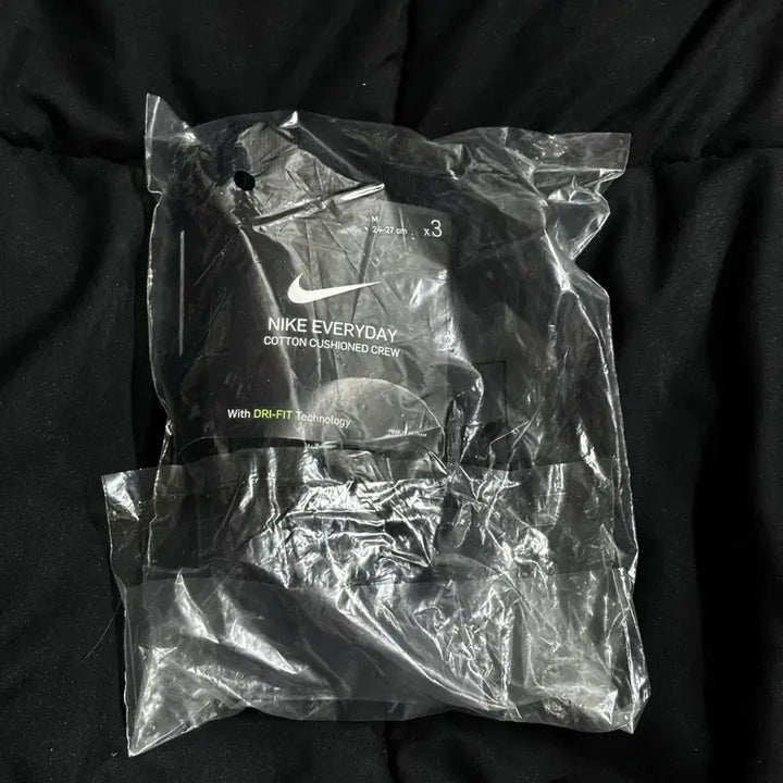 [SOLD OUT] [M] 나이키 에브리데이 쿠션 크루 삭스 블랙 3개 세트