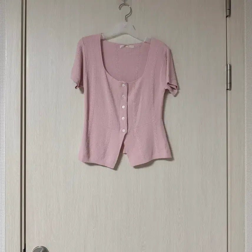 [BUNJANG] Reine Pink Knit Cardigan / 렌느 reine 핑크 가디건니트