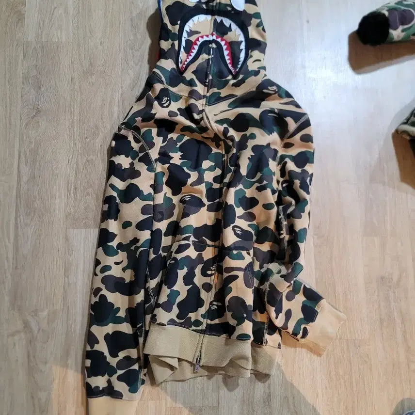 [BUNJANG] BAPE Puma Long Padding / (95-100) 베이프 x 푸마 롱 패딩 녹계 + 후드