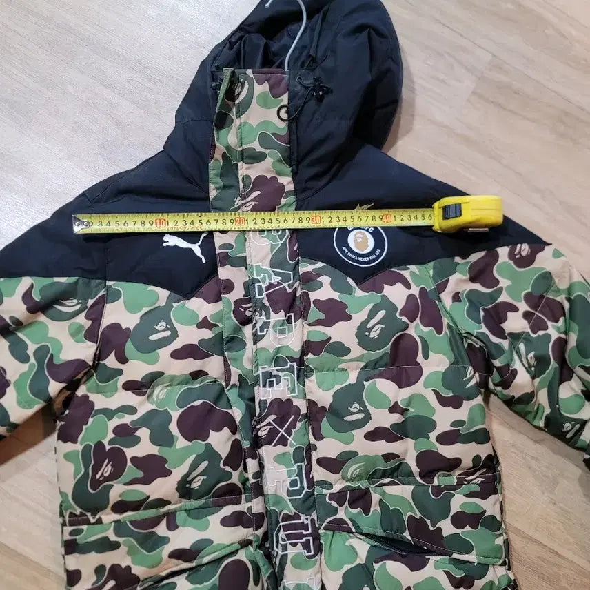 [BUNJANG] BAPE Puma Long Padding / (95-100) 베이프 x 푸마 롱 패딩 녹계 + 후드