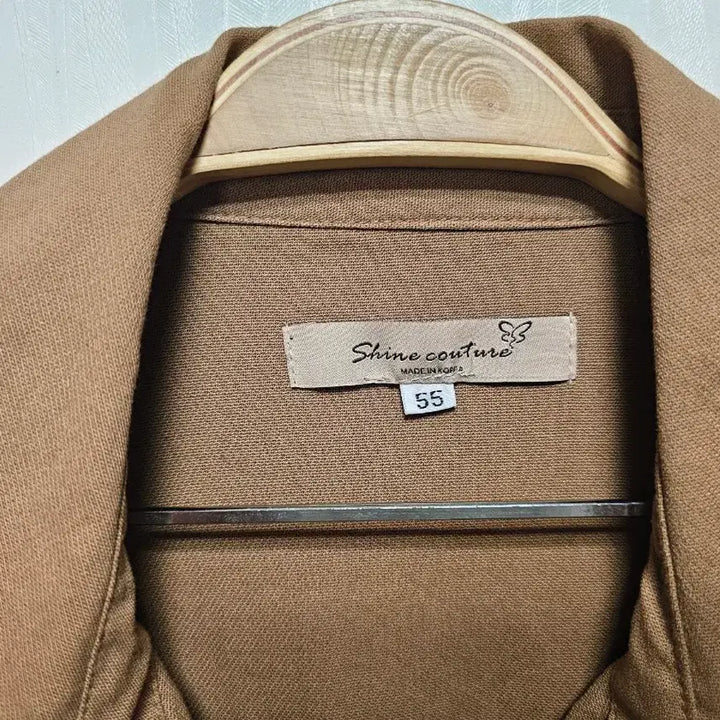 [BUNJANG] Shine Couture Camel Long Shirt Jacket / 카멜 셔츠형 롱 자켓 55(새상품/미착용) 옆라인 스냅포인트!