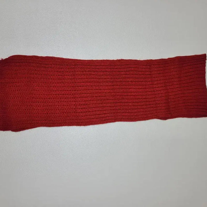[BUNJANG] Knit Long Muffler Red / 니트 롱 머플러 레드