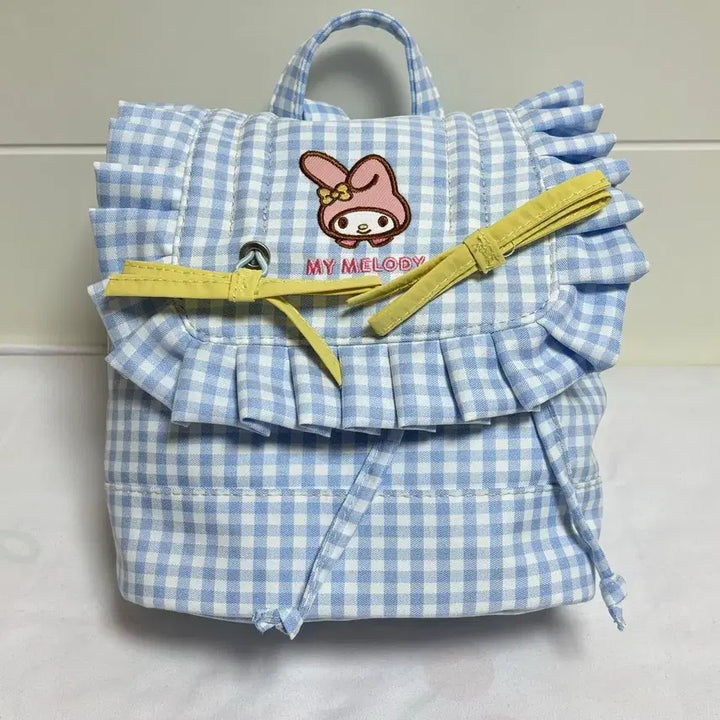 [BUNJANG] My Melody Checkered Mini Backpack / 마이멜로디 체크 미니 백팩