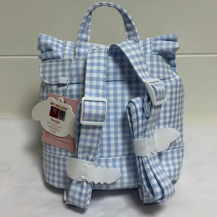 [BUNJANG] My Melody Checkered Mini Backpack / 마이멜로디 체크 미니 백팩