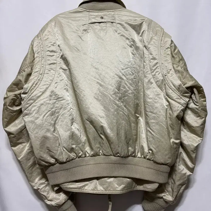 [BUNJANG] System Homme Crinkle Detail Detachable MA-1 Jacket / 95 시스템옴므 크링클 디테쳐블 MA-1 자켓