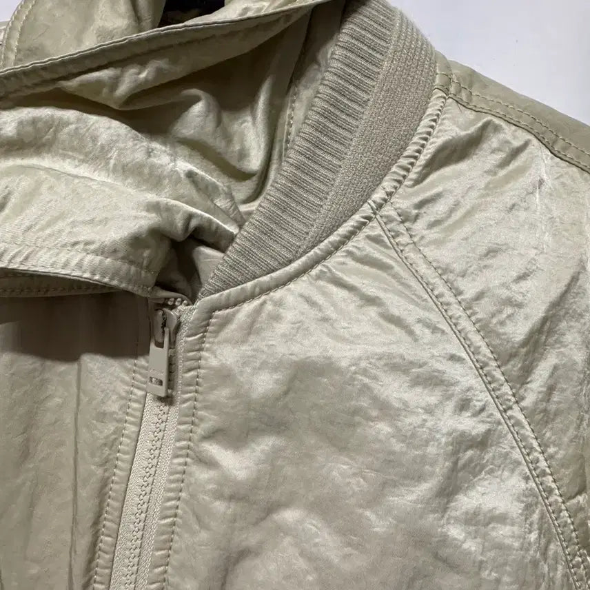 [BUNJANG] System Homme Crinkle Detail Detachable MA-1 Jacket / 95 시스템옴므 크링클 디테쳐블 MA-1 자켓