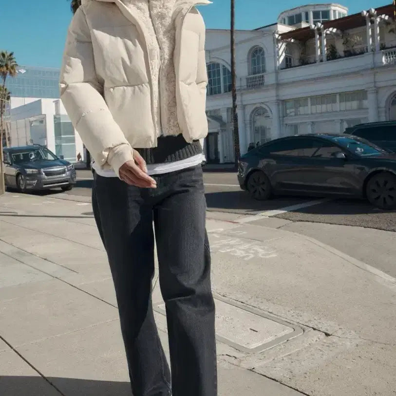 [BUNJANG] ZARA Borreguillo Waterproof Anorak Short Padded Jacket / 자라 ZARA 보르레길로 워터프루프 아노락 숏패딩 새제품