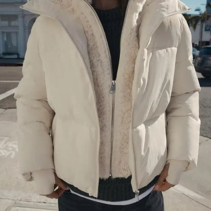 [BUNJANG] ZARA Borreguillo Waterproof Anorak Short Padded Jacket / 자라 ZARA 보르레길로 워터프루프 아노락 숏패딩 새제품