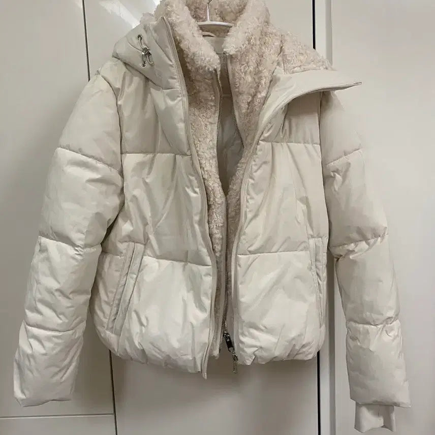 [BUNJANG] ZARA Borreguillo Waterproof Anorak Short Padded Jacket / 자라 ZARA 보르레길로 워터프루프 아노락 숏패딩 새제품