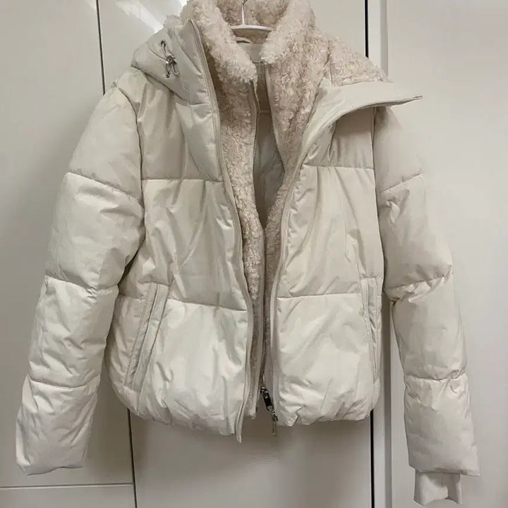 [BUNJANG] ZARA Borreguillo Waterproof Anorak Short Padded Jacket / 자라 ZARA 보르레길로 워터프루프 아노락 숏패딩 새제품
