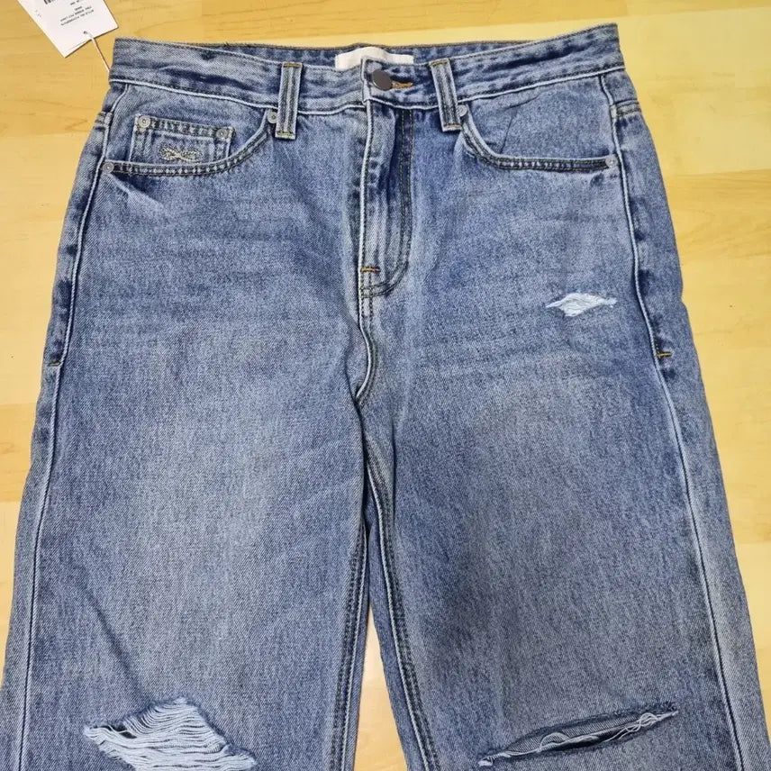 [BUNJANG] PLAC Destroyed Straight Denim Jeans Size 31 / 새제품) 플랙 디스트로이드 스트레이트 데님 31
