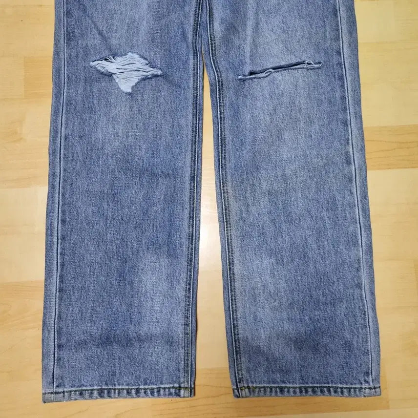 [BUNJANG] Plac Distressed Straight Denim Jeans 31 / 새제품) 플랙 디스트로이드 스트레이트 데님 31