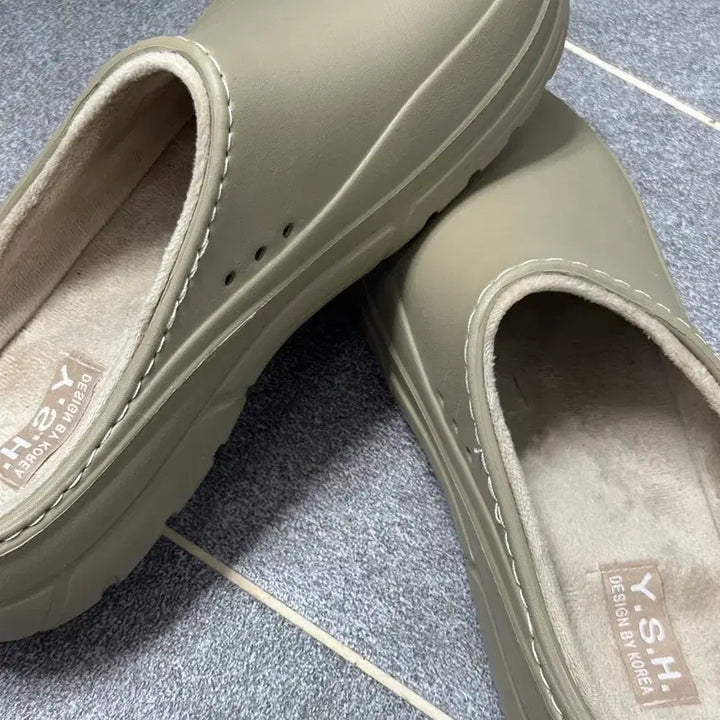 [BUNJANG] Beige Rubber Sandals 4cm Heel / 보세 샌들 판매