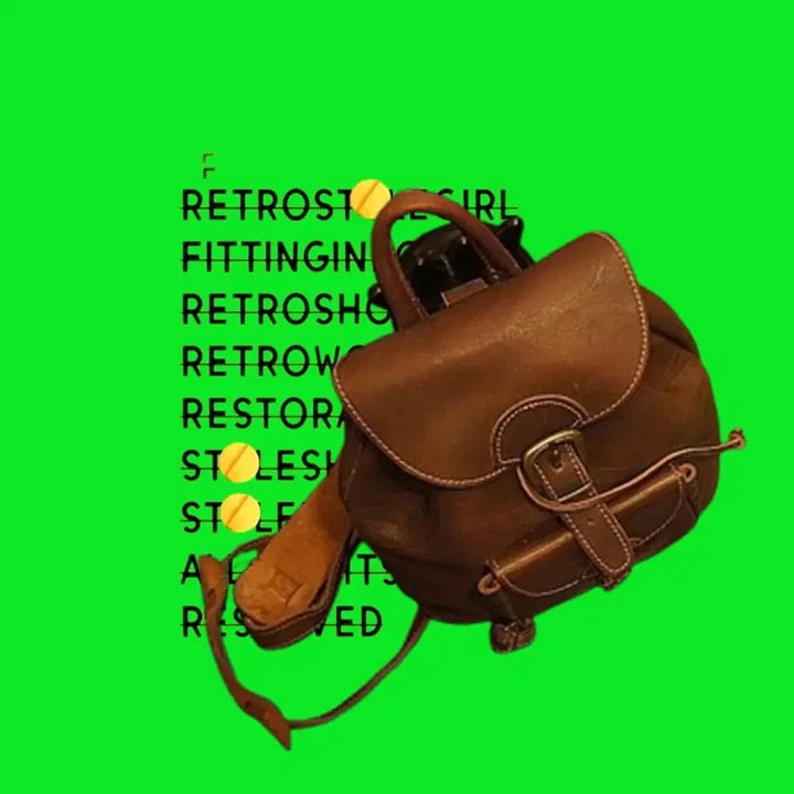[BUNJANG] Vintage Leather Mini Backpack / 244 빈티지 미니배낭 가죽백팩 배낭 미니백팩 여자백팩 레더미니백