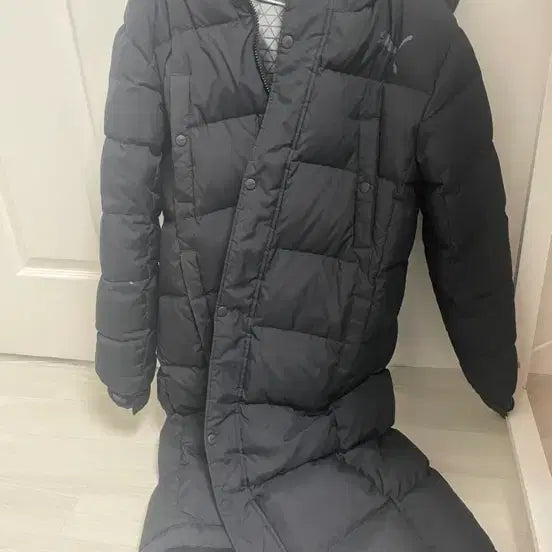 [BUNJANG] Puma Black Long Padded Coat / 푸마 블랙 롱패딩