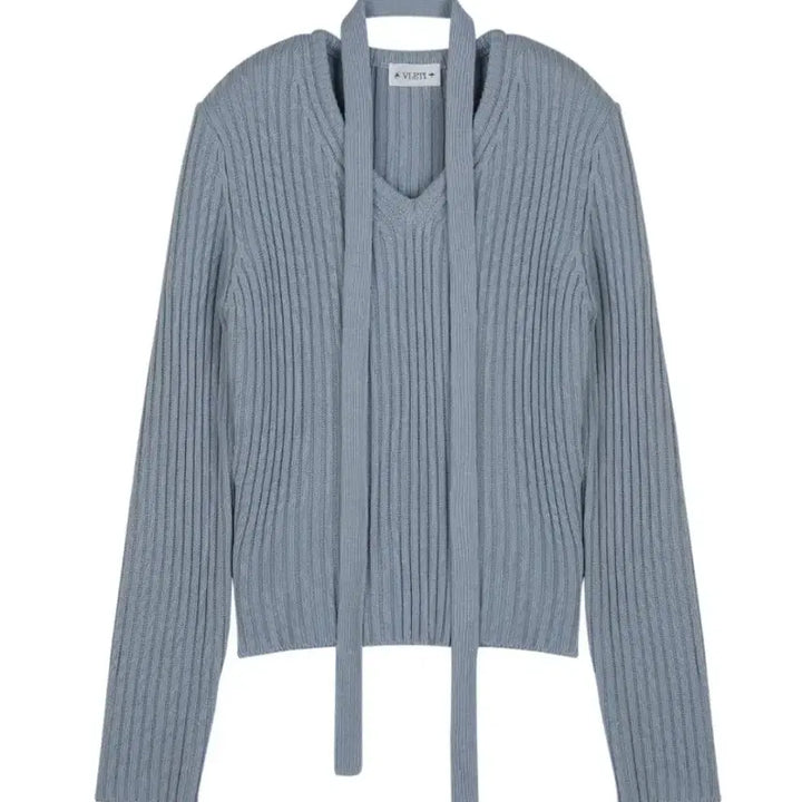 [BUNJANG] Bleti V-Neck Tie Knit Set / (새상품)블레티 브이넥 타이 니트 셋트