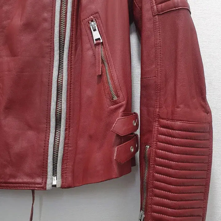 [BUNJANG] Jessie Redtone Leather Rider Jacket / 제시레드톤 가죽 라이더 자켓