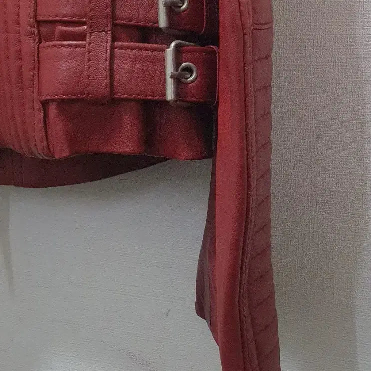 [BUNJANG] Jessie Redtone Leather Rider Jacket / 제시레드톤 가죽 라이더 자켓