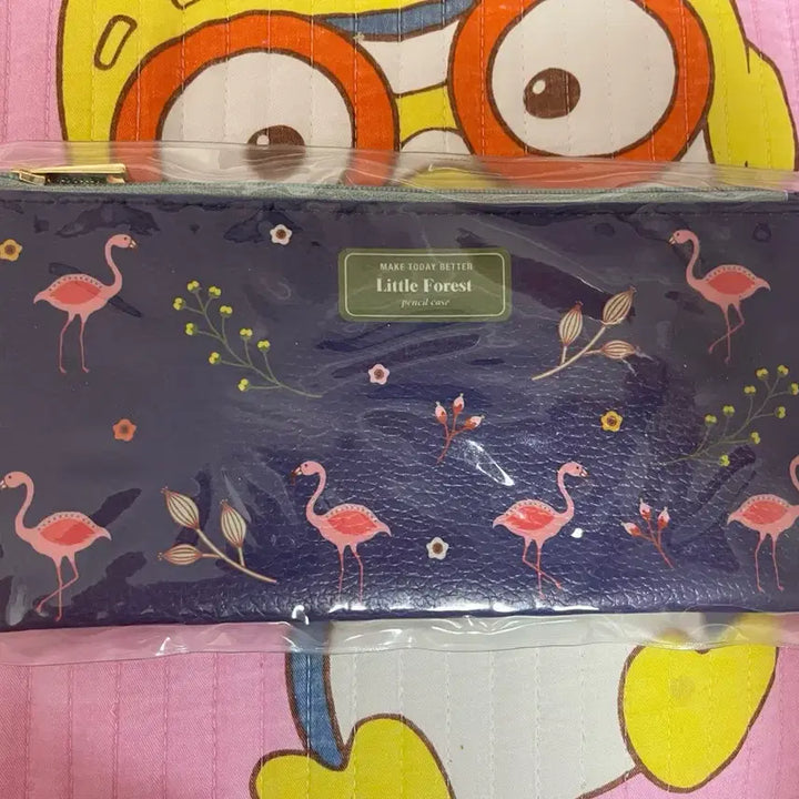 [BUNJANG] Doodle Little Forest Flamingo Pencil Case / 두들 little forest 플라밍고 필통 새상품