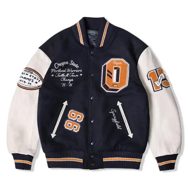 [BUNJANG] Outstanding Varsity Jacket (M) / 아웃스탠딩 바시티 자켓