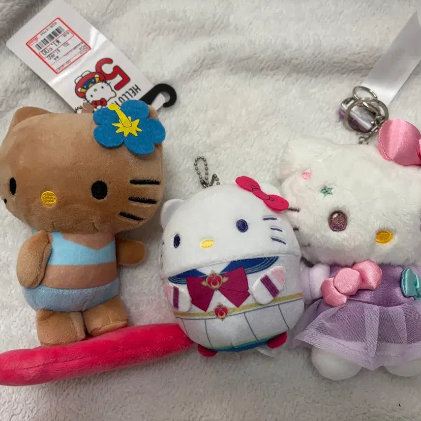 [BUNJANG] Sailor Kitty & Abeille Tanning Kitty Keyring Bundle Set / 키티 키링 마스코트 일괄판매(세일러키티 아베일 태닝키티)
