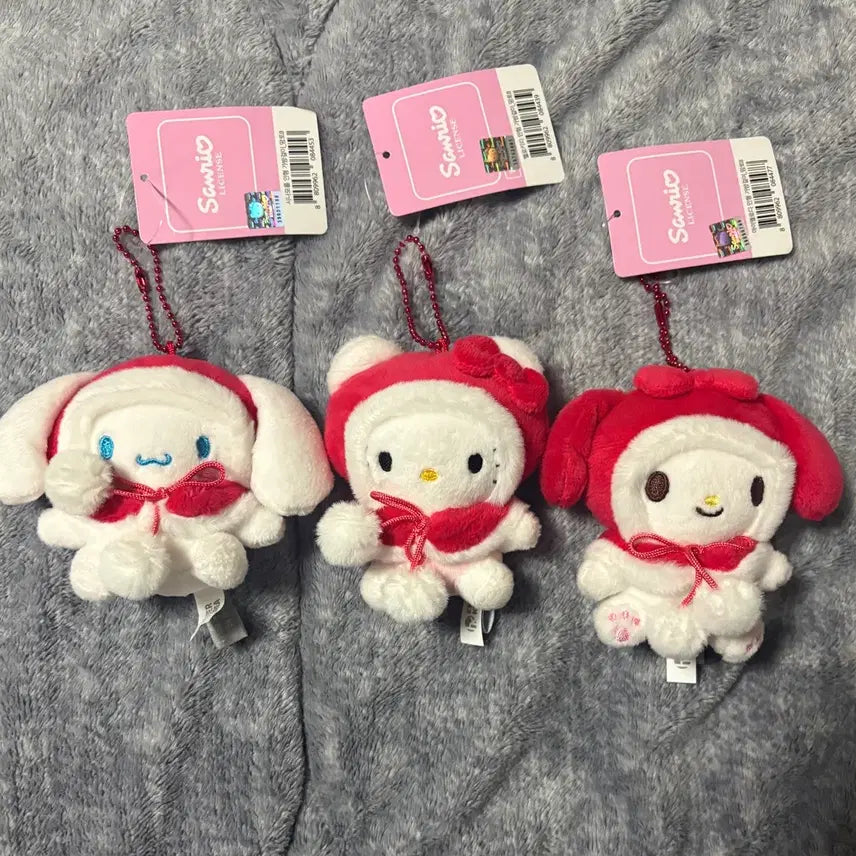 [BUNJANG] Sanrio Cinnamoroll Hello Kitty My Melody Set Keyring / [새상품] 산리오 망토 인형 키링 시나모롤 헬로키티 마이멜로디 세트